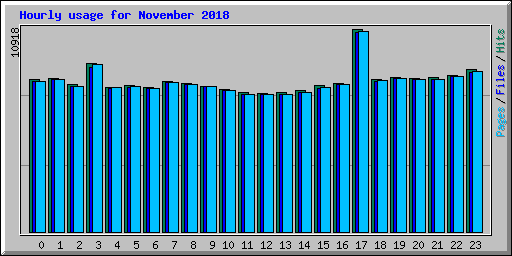 Hourly usage for November 2018